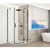 Gelco TRINITY BLACK štvrťkruhová sprchová zástena 90x90cm,Číre sklo,Krídlové dv,otv.Pravé SPH GT6590CR-B
