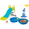 Smoby set šmykľavka Toboggan KS s dĺžkou 150 cm a pieskovisko Mušľa s vodotryskom Slon 310269-19