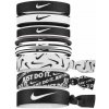 Gumičky do vlasov Nike MIXED HAIRBANDS 9 PK čierne N.000.3537.036