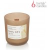 BARTEK God's Spa, sójová sviečka v skle, 150g, drevený knôt, doba horenia 35 hodín, 2 varianty Bliss