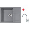 Granitový drez Sinks AMANDA 650 Nanogrey + drezová batéria MIX 35