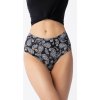 Brazilské nohavičky Julimex Simple Paisley Maxi - Čierna-vzorovaná / XL