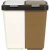 Dvojkomorový kôš na odpad triedený, 2x10L