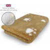 DRYBED Premium Vet Bed PawHearts hnedý 100 x 75 cm