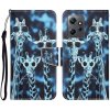 Peňaženkové kožené puzdro Global Drawing na Xiaomi Redmi Note 12 4G - Giraffes