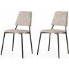 Súprava jedálenských stoličiek Lima Ecru and Black, 2 ks
