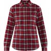 Fjällräven Övik Flannel Shirt W, Farba DEEP RED, Veľkosť XS