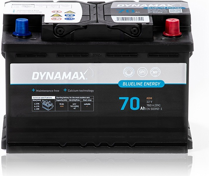 DYNAMAX ENERGY Blueline 70 AGM 12V 70Ah 760A