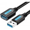Predlžovací kábel USB 3.0 samec - samica Vention CBHBH, 2 m (čierny)
