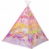 LEAN Toys 10514 Detský stan so svetelnými efektmi a jednorožcami, ružový