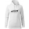 Karate Evolúcia - kop - Mikina dámská Cape s kapucí - S ( Biela )