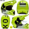 Fox prilba V1 Shield helmet, fluo yellow, L
