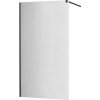 MEXEN/S - KIOTO Sprchová zástena WALK-IN 90x200 cm 8 mm, čierna, zrkadlové sklo 800-090-101-70-50