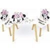 Detský drevený stolík + 2 stoličky MINNIE MOUSE, WD13678