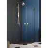 RADAWAY ESSENZA PRO GOLD PDD 80cm pravé dvere do kombinácie / sprchový kút štvrťkruhový, profil zlatý, sklo číre, 10095080-09-01R
