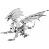 Metal Earth 3D Puzzle Big Silver Dragon Iconx 74 ks (502820)