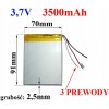 Akumulátorová batéria Tablet 7'' 3500 mAh 3 KÁBLE