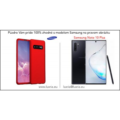 Púzdro Roybens 360 Full Body pre Samsung + tvrdené sklo - Červené Samsung: Galaxy Note 10 Plus