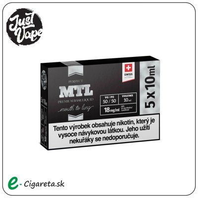 JustVape Booster báza MTL PG50/VG50 18mg 5x10ml