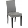 Kožená jedálenská stolička Kelly v sivej farbe