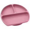 Malý Ježko Detský silikónový tanier MODERN - Old Rose