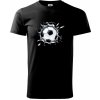 Futbalová lopta v triku - Tričko extra veľké (5-8XL) - 5XL ( Čierna )