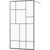 MEXEN/S - KIOTO Sprchová zástena WALK-IN 80x200 cm 8 mm, chróm, čierny vzor 2 800-080-101-01-78