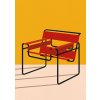Plagát, Obraz - Wassily Chair Marcel Breuer, Rosi Feist, 30 × 40 cm