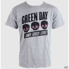 Tričko metal ROCK OFF Green Day Heads Better Than sivá