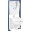 Závesné WC set GROHE Solido Bau Ceramic bez splachovacieho kruhu vr. WC dosky 39586000