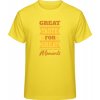 Premium Tričko - Dizajn - Great Taste for Great Moments - Zlatá - 3XL - Pánske