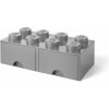 LEGO® úložný box 8 s šuplíkem 25 x 50 x 18 cm sivá