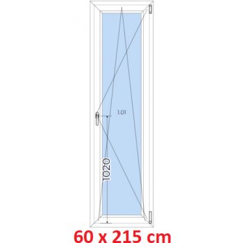 Soft Plastové okno 60x215 cm, otváravé a sklopné