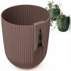 Kvetináč plast hnedý Prosperplast 14,6 cm x 14,6 cm x 17,6 cm