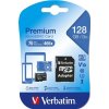 VERBATIM MICROSDXC PREMIUM 128GB CLASS 10 UHS-I + SD ADAPTER, 44085