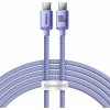 Baseus CAJY000705 Crystal Shine Series dátový kábel USB-C - USB-C 100W 2m Purple