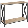tectake 404671 konzolový stolík tacoma 100x35x80,5cm - industrial svetlé drevo, dub sonoma
