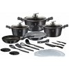 Sada hrncov s mramorovým povrchom 22 dielna Berlingerhaus Metallic Line Carbon Pro Edition BH-7181