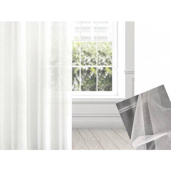 Dimex, Hotové záclony s riasiacou páskou - Voál lesklý biely, 270 cm, š.  2,8 m x d. 2,7 m od 42,22 € - Heureka.sk