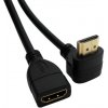HDMI predlžovací kábel 0.5m - Zásuvka na HDMI do HDMI Rovný