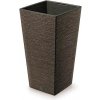 PROSPERPLAST Kvetináč FURU SQUARE ECO WOOD 30cm kávový