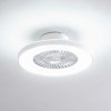 Lindby Smart LED stropný ventilátor Paavo, biely, tichý, Tuya - 10022139