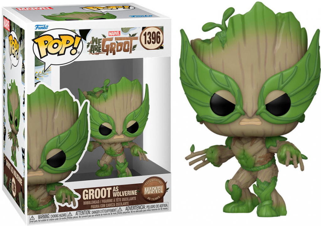 Funko Pop! 1396 Marvel We are Groot Groot as Wolverine