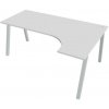 Hobis Pracovný stôl UNI A, ergo, ľavý, 180x75,5x120 cm, biela/sivá
