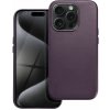 OEM Kožený obal MAG COVER case pre IPHONE 15 Pro tmavo fialový