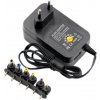 AppleMix Univerzálny AC/DC adaptér 3 / 4,5 / 5 / 6 / 7,5 / 9 / 12V - 2,5A (max. 30W) + USB-A - 6 svoriek