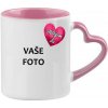 HRNČEK S FOTKOU FAREBNÝ uško srdce RÁMIK MILUJEM ŤA 350 ML FOTOpošta Farba: RUŽOVÝ