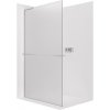 CERANO - Sprchová zástena Walk-in Onyx L-ľavá vzpera - 8 mm + polička / držiak na uteráky - chróm, mliečne sklo - 90x200 cm