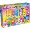 Obojstranné puzzle pre deti Lisciani MAXI 4x48 dielikov Care Bears (s omaľovánkami)