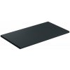 Omnires Aquarock obdĺžniková sprchová vanička + mriežka 120x90 cm čierna AQUAROCK90-120BLV